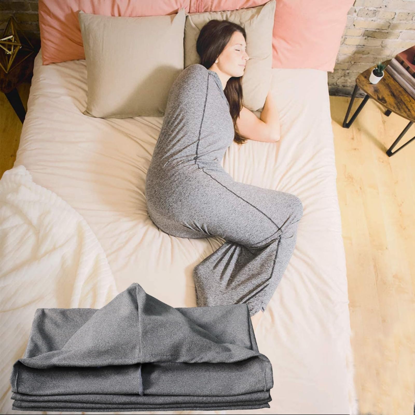 Yagerod Ozysleep Kompressionsschlafsack, Ozybag Verbessert Ihren Schlaf, Verabschieden Sie Sich Von Schlaflosen Nächten, Kühlende, Sensorische, Maschinenwaschbare Decke Mit Kokon-Design(M (150 x 40))