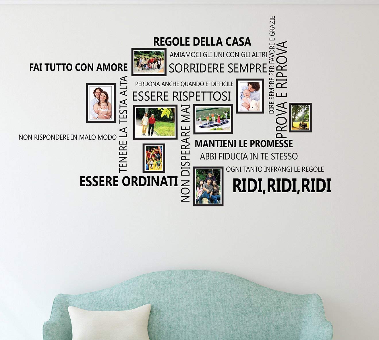 Sticker mural citations italiennes Wallflexi en vinyle haute finition