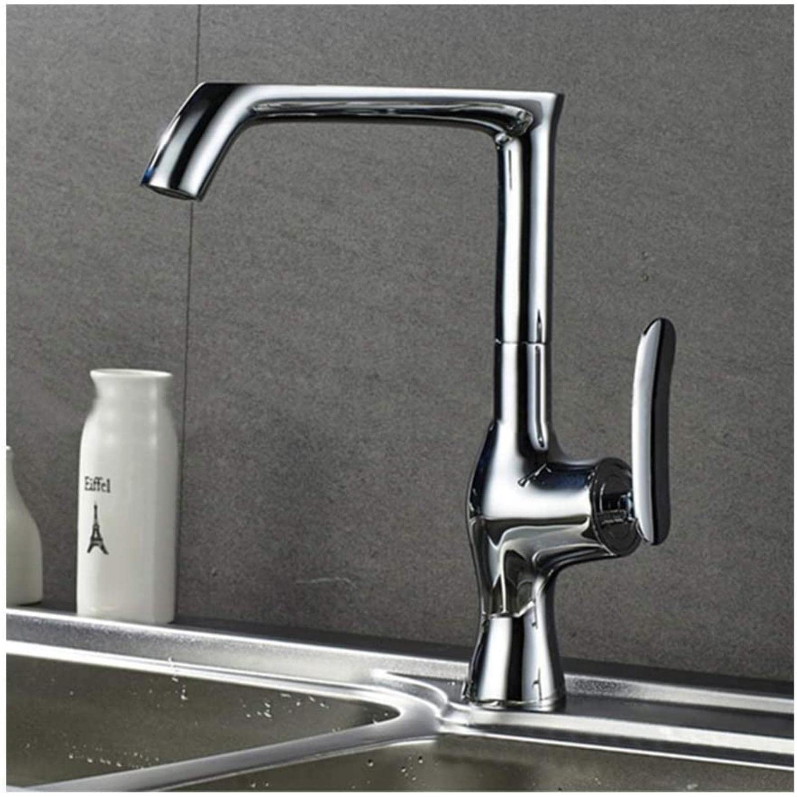 Robinet de cuisine blanc rotatif pour simplifier la vaisselle et le nettoyage