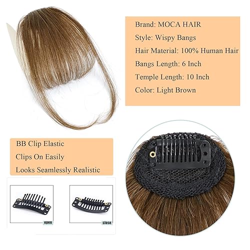 Miniatura 9 de Flequillo de cabello con clip de flequillo, extensiones de cabello humano real, extensiones de cabello con clip, flequillo negro, flequillo con clip