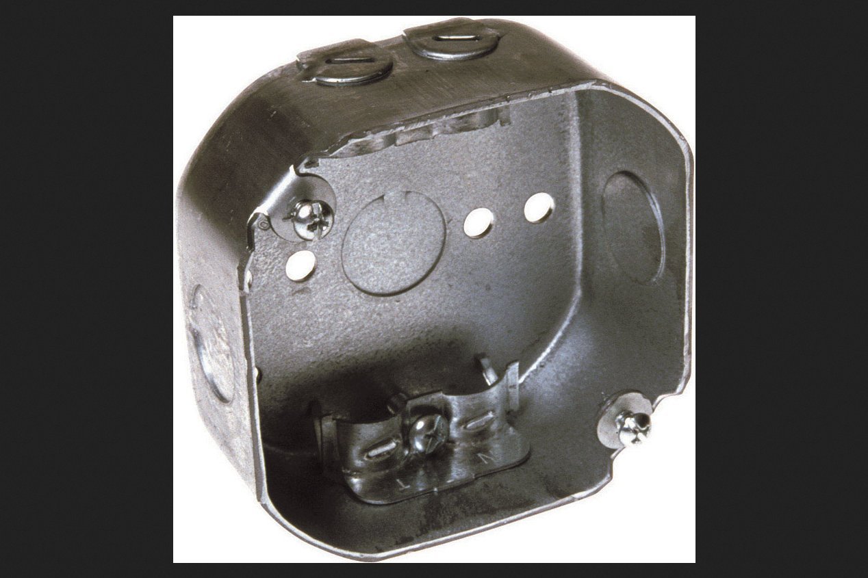 Raco 4 in. Octagon Steel 1 gang Junction Box Gray Electrical Boxes