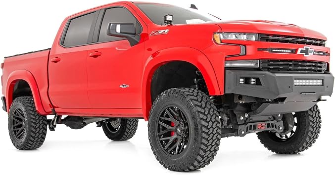 Rough Country 95 Series One-Piece Aluminum Wheel - 20x10, 6x5.5' Bolt Pattern, 18mm Offset, Gloss Black for Jeeps, Trucks, SUV