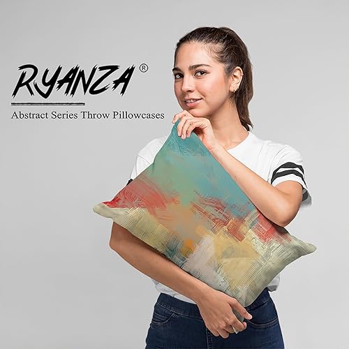 Miniatura 2 de Juego de 2 fundas de cojín de arte abstracto de 12 x 20 pulgadas, fundas de cojín decorativas para decoración del hogar, fundas decorativas para