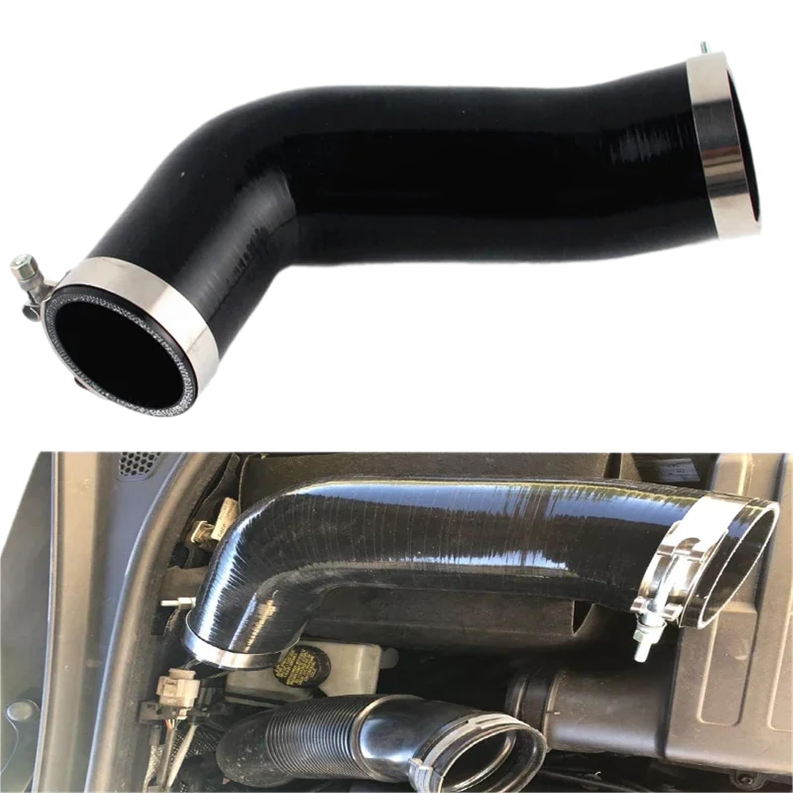 Silikonowy kolanko dolotowe turbosprężarki, przewód dolotowy, do Golfa, Mk7 Gti R, V8 Mk3, A3, S3 TT 2.0t 2014 Wąż do turbosprężarki samochodowej(Blue with Logo)