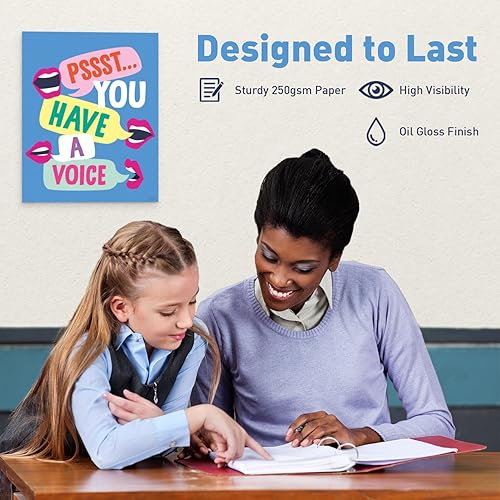 Miniatura 3 de S&O - Juego de 8 pósteres de diversidad para espacio de aprendizaje, impresiones y decoraciones de inclusión, diseño de oficina de consejero