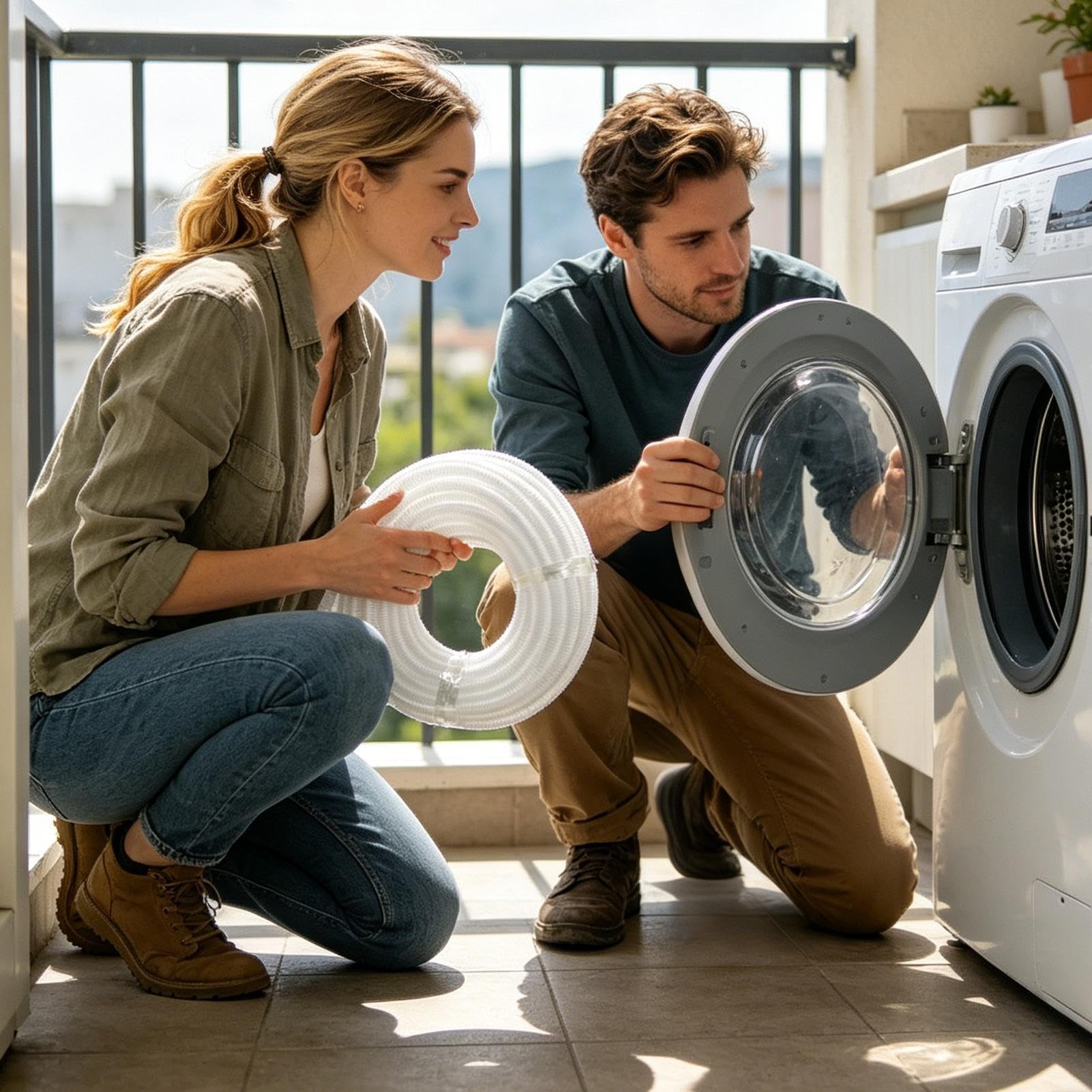 AC-Ablaufschlauch-Verlängerungsset mit Adapter | Schnellfixierung, witterungsbeständig | Ideal für Wohnmobil Wohnung Balkon Einsatz für Hausbesitzer und Techniker