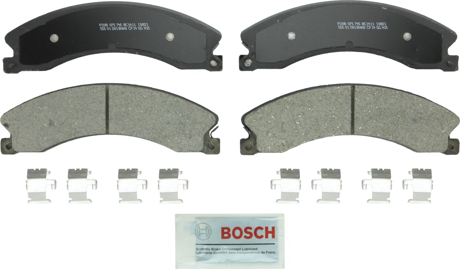 Bosch Automotive BP1078 QuietCast Premium Semi-Metallic Disc Brake Pad Set For: Subaru Forester, Legacy, Outback, B9 Tribeca, Tribeca, WRX, Front — view 278