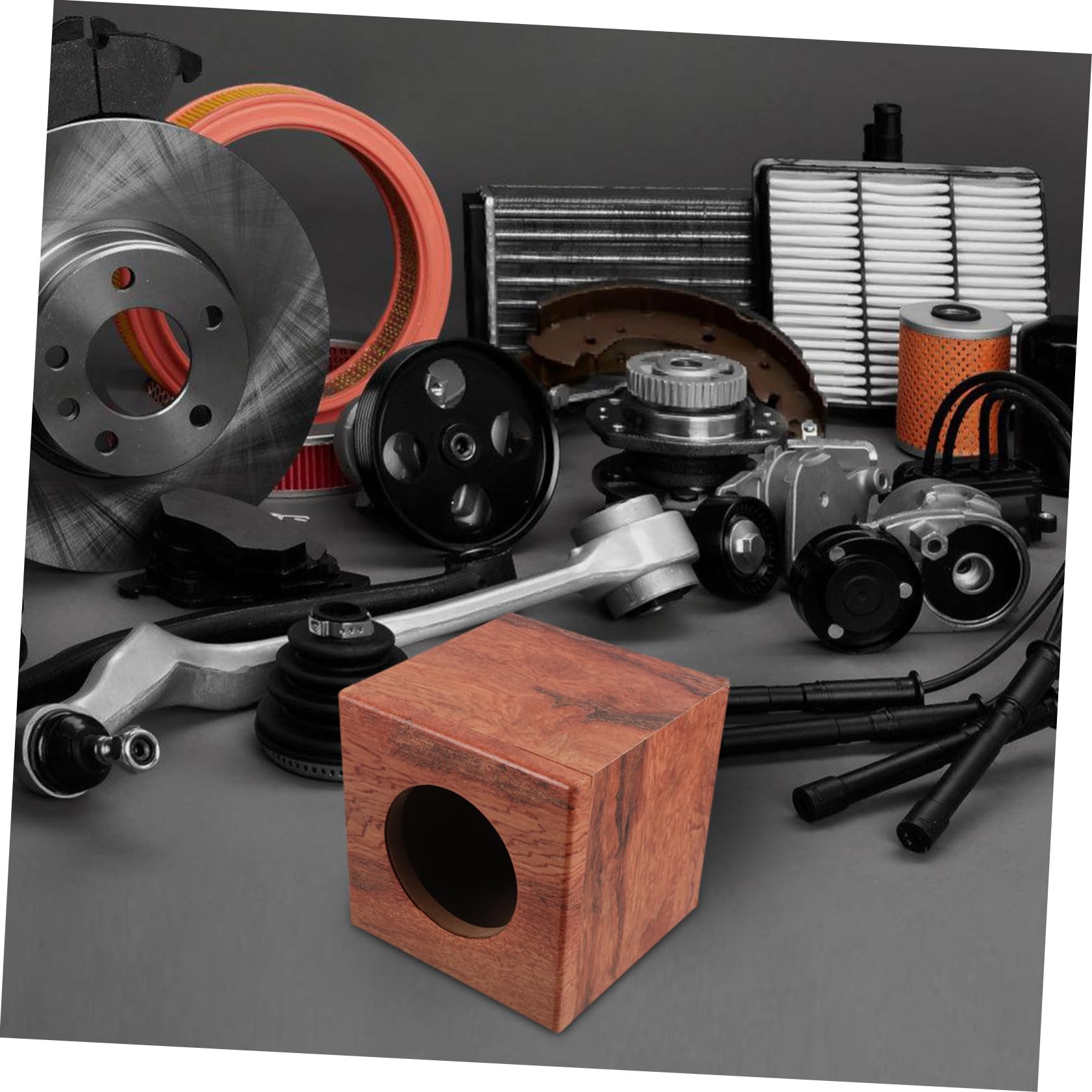 Cassa per Altoparlanti Elegante Design a Righe in Legno da 4 Pollici Resistente alle Vibrazioni e Riduce la Distorsione per Sistemi Audio Auto per Viaggi
