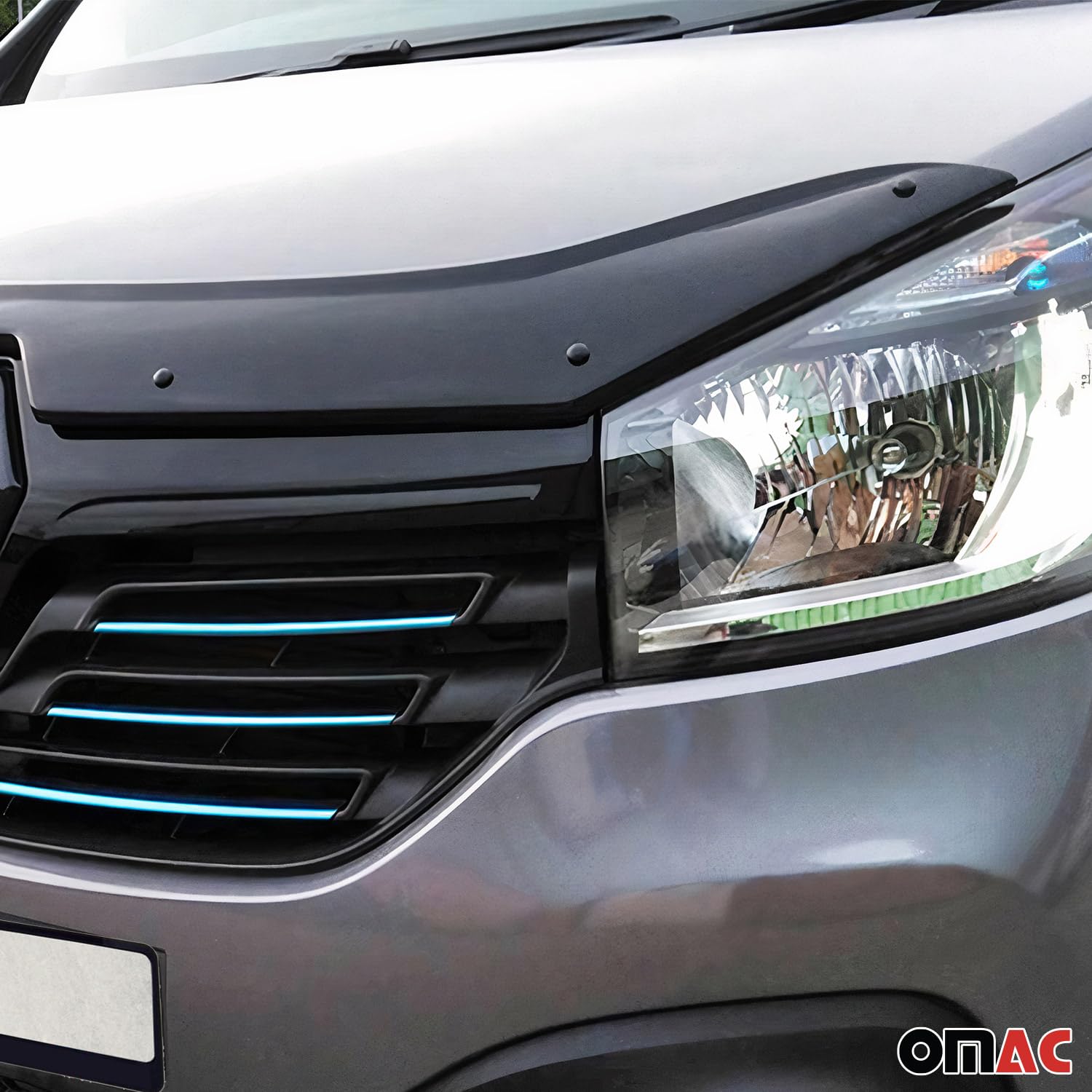 OMAC Capó Deflektor Insektenschutz Compatible con Renault Trafic 2014-2019 Pre-FL Dunkel