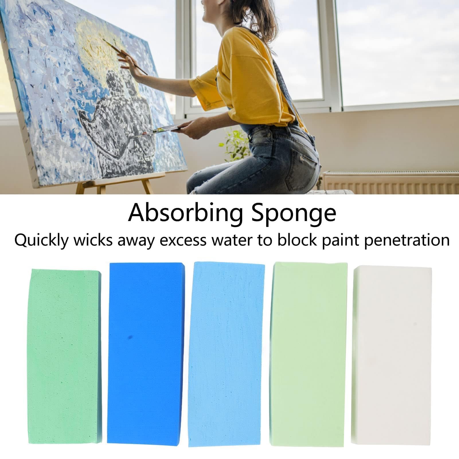 Set di 5 Spugne per Pittura, Leggere e Portatili per Acquerello, Artigianato e Ceramica