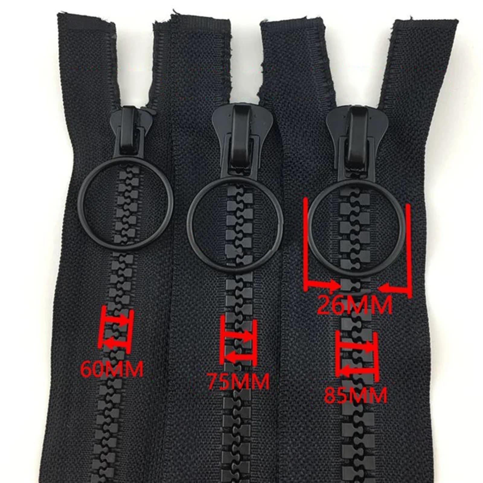 zamki do szycia, 60-200 cm Podwójne suwaki z otwartym końcem, zamek błyskawiczny do kurtki, tworzywa sztucznego, samodzielnego przyszycia odzieży, dwustronnym otwieraniem(70CM-NO8)