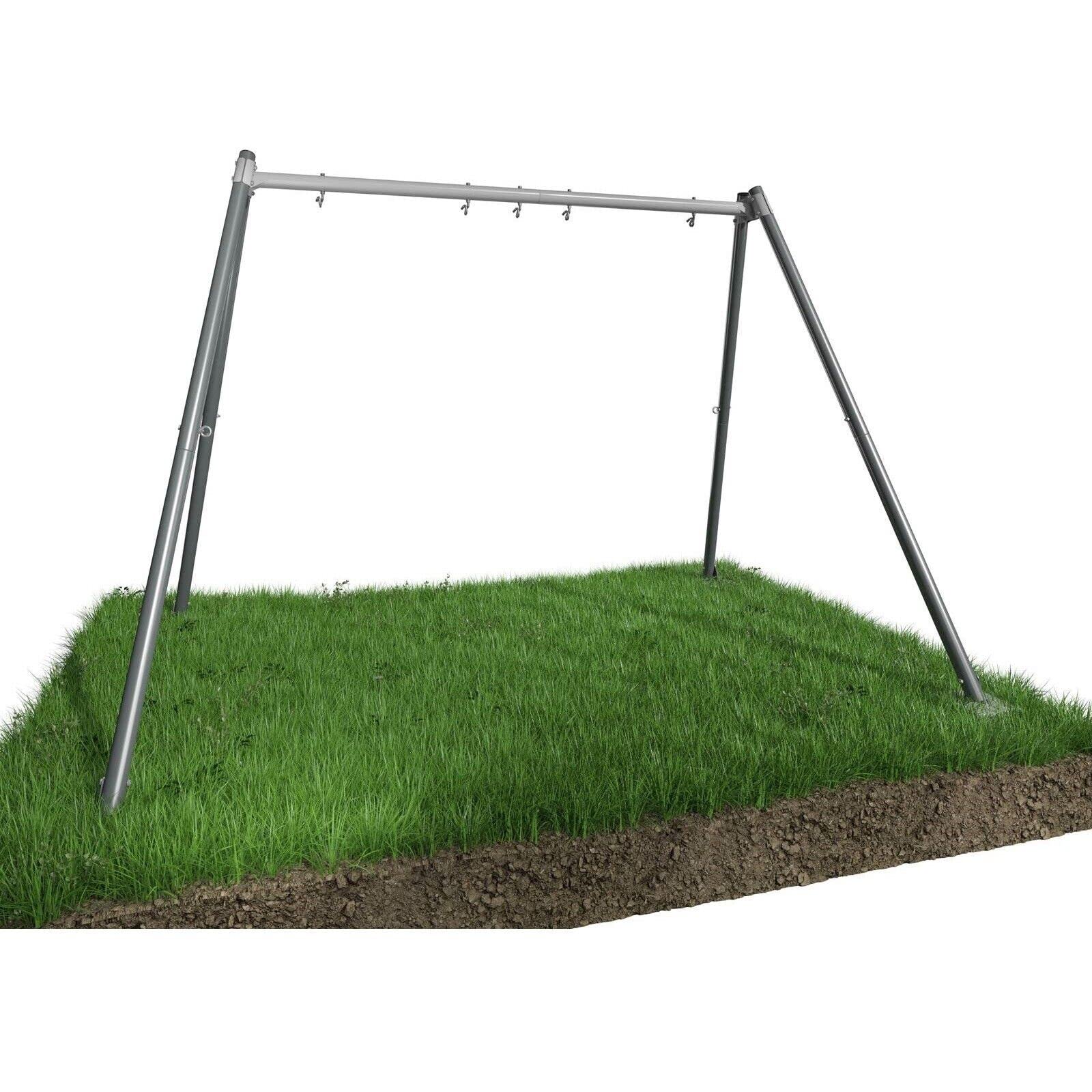 QLS Struttura in acciaio per altalena doppia e amaca 310 cm | Struttura in tubo d'acciaio Ø60 mm, per altalene e amache, carico fino a 200 kg