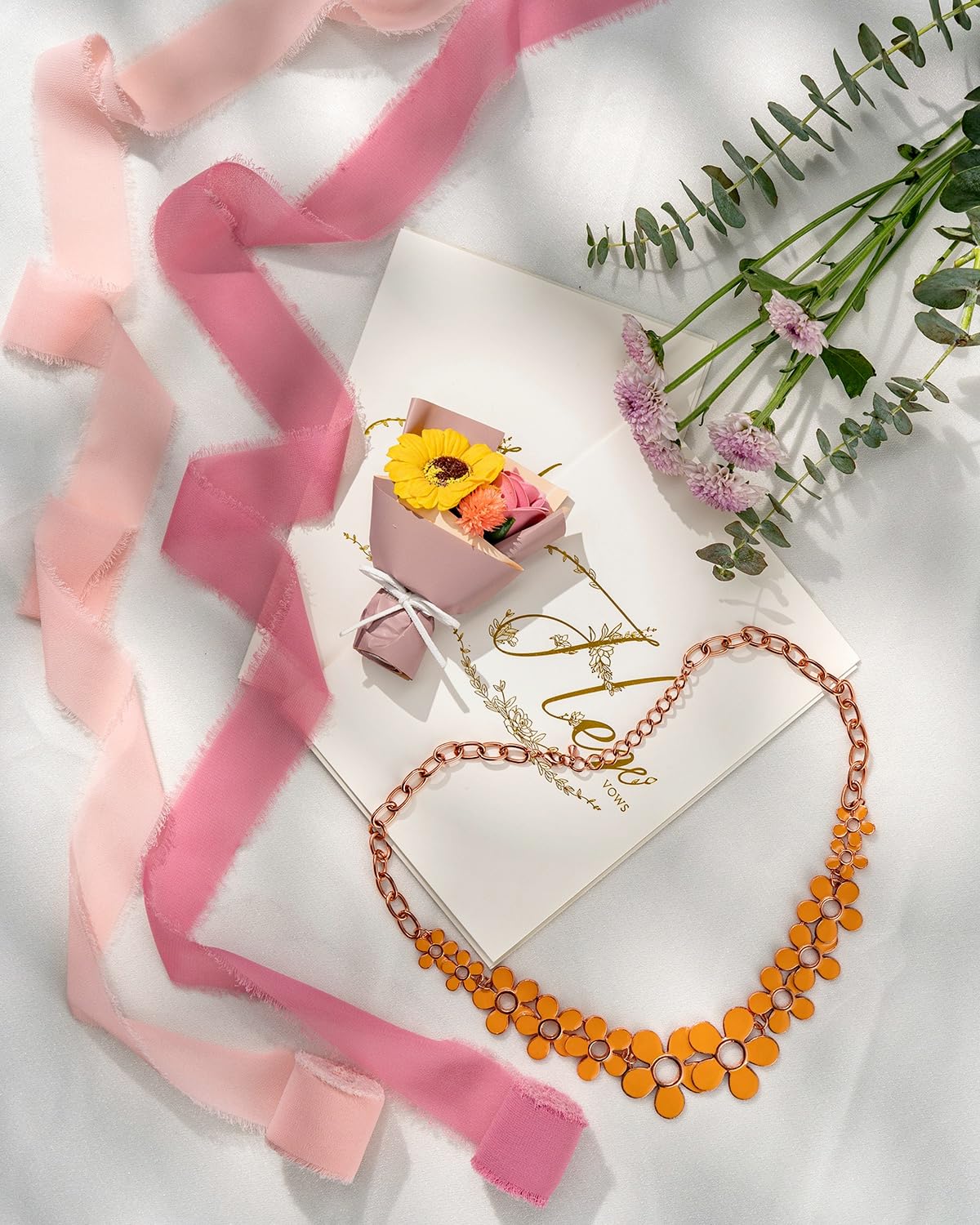 FLEXNOVA Ruban En Mousseline De Soie 20 M X 40 Mm - Beige Crème - Large