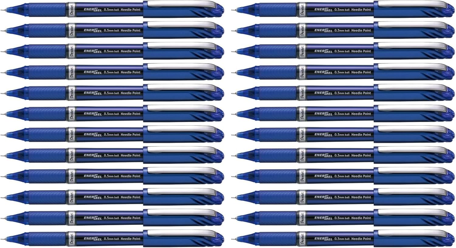 Pentel® EnerGel™ NV Liquid Gel Pens, Fine Point, 0.5mm, 54% Recycled, Blue Ink, Pack Of 24 Pens