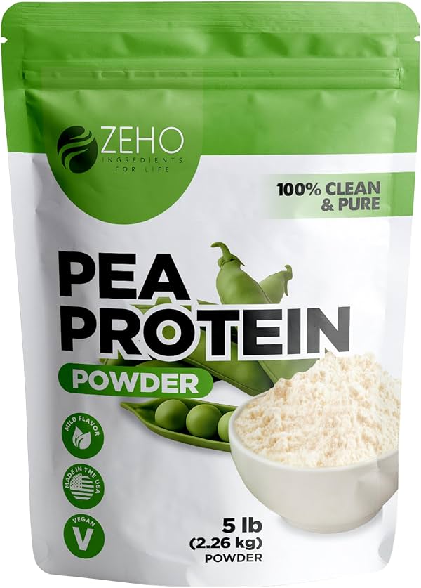 Proteína de guisante en polvo – 5 lb de proteína vegetal – polvo aislado para bebidas, snacks, batidos – sabor limpio, sin sabor – apta para dietas y fácil de digerir – bolsa resellable 5 Libra (Paquete de 1)