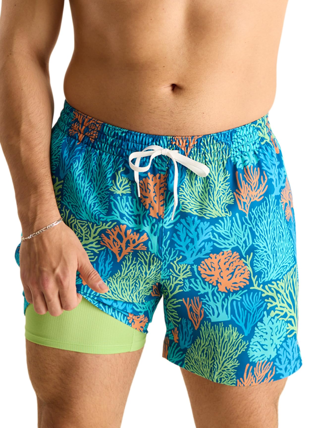 Chubbies Lined Mens Swim Trunks 5.5 Inch – Swim Shorts and Mens Shorts with Elastic Waist, Boxer Brief Liner, UPF 50+