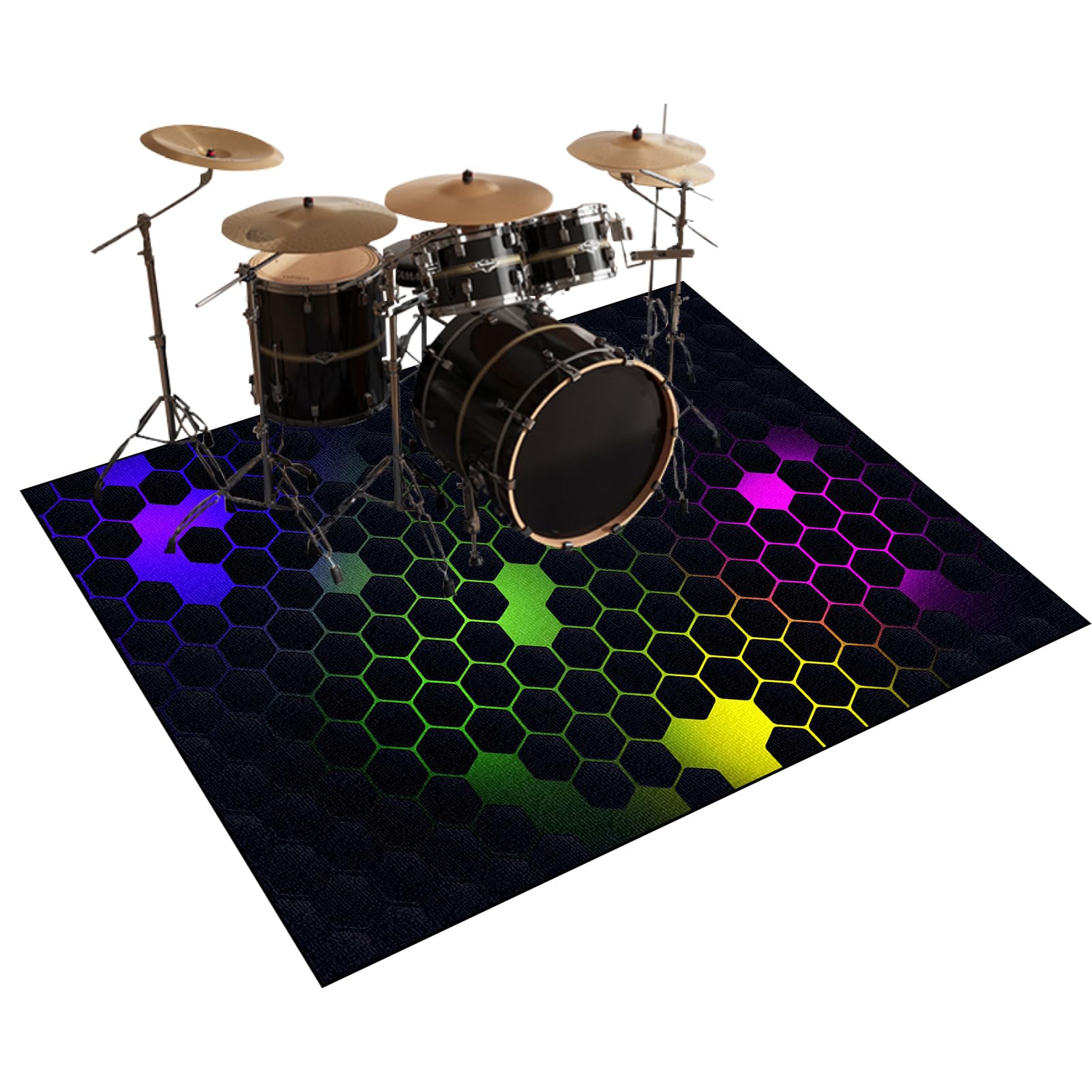210 x 180 cm Professionale Tappeto Batteria Tappetino per Tamburo Insonorizzato Tappeto Drum per Batterie elettroniche Rullante Acustica Snare Drum Grancassa Strumenti Musicali Coperta Antiscivolo