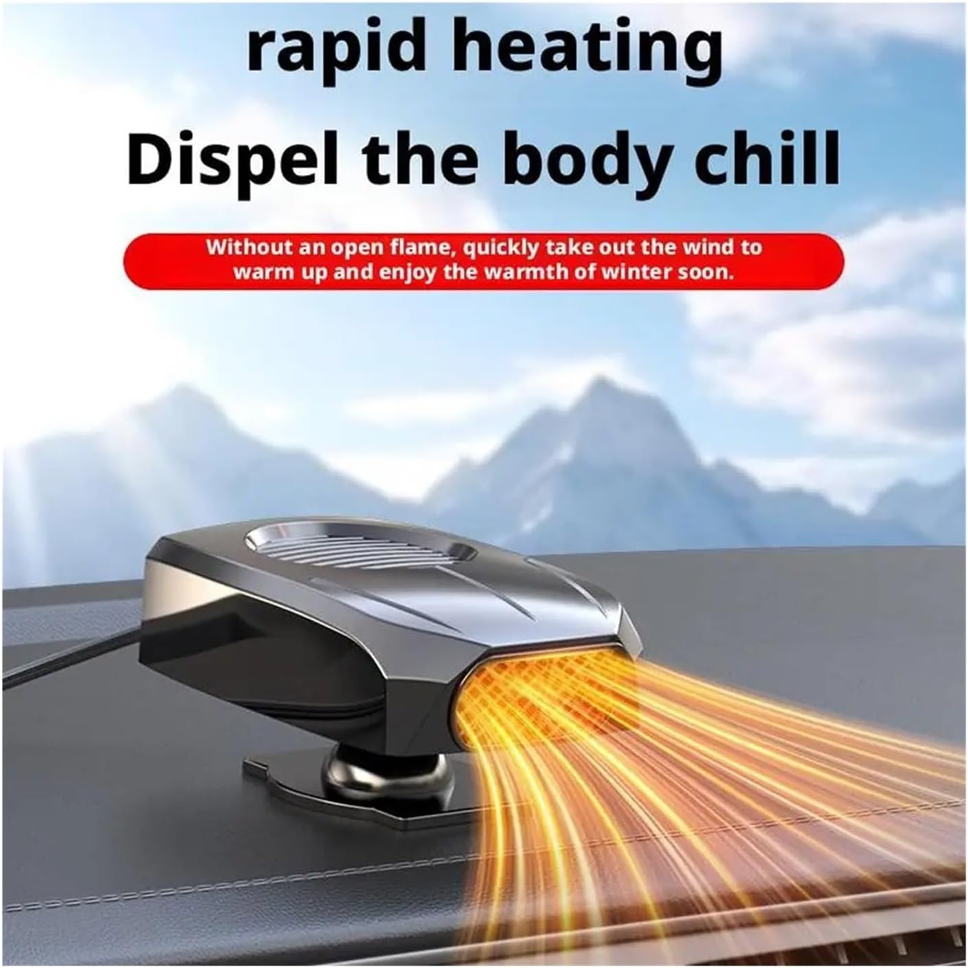 12/24V Car Heater Windshield Defroster Fast Heating Defogger 2 in 1 Fan for Vehicle Winter Defrosting Accessories(24V)
