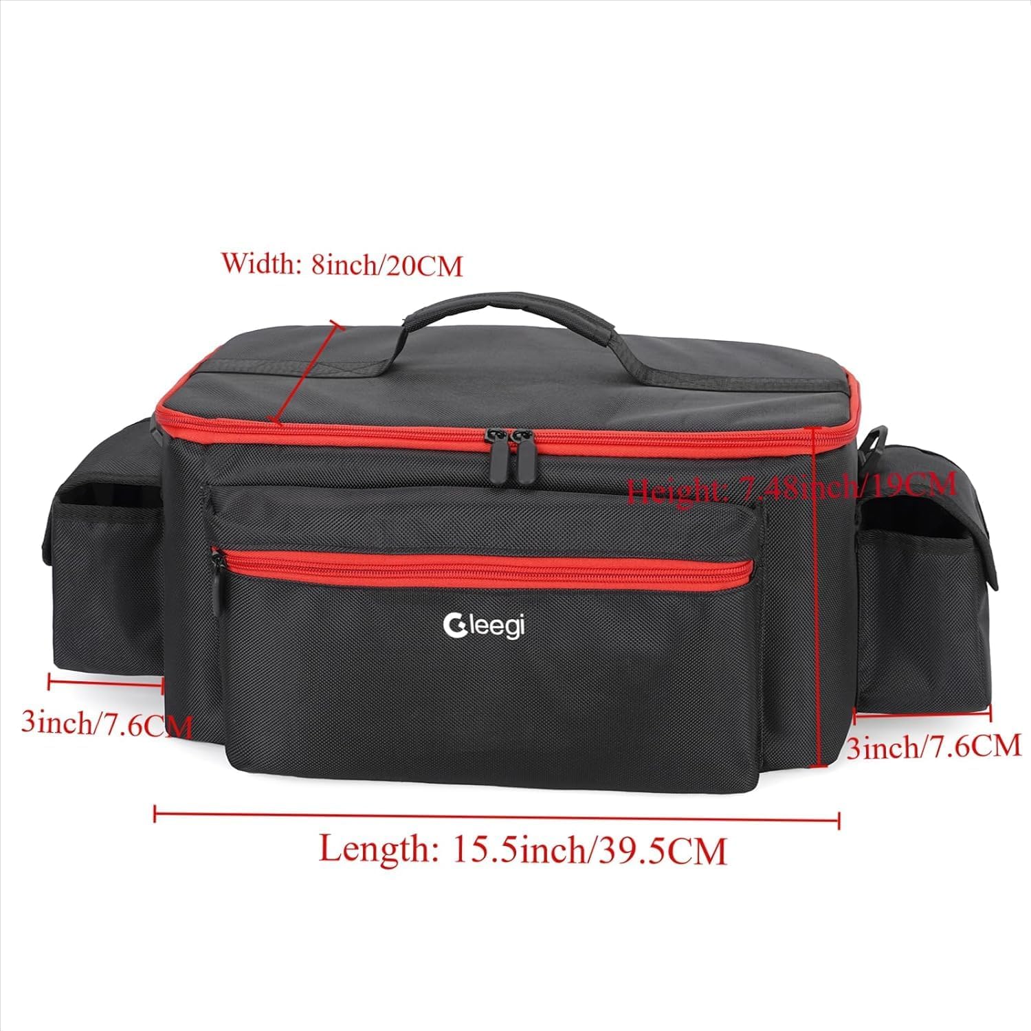 Air Compressor Bag Compatible with Milwaukee M18 Tire Inflator2848-20/2771-20, Portable Storage Bag Fit for Milwaukee Tools Accessories, Air Pump Carrying Box with 2 Pocket (Bag Only) - Image 4