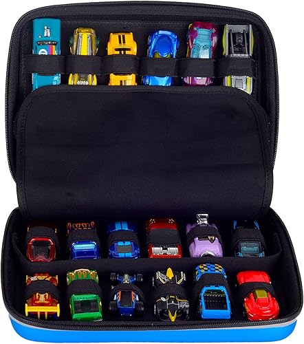Miniatura 7 de Organizador de almacenamiento, estuche colgante para ruedas calientes, caja de cerillas, coches y camiones de Disney, escala 164