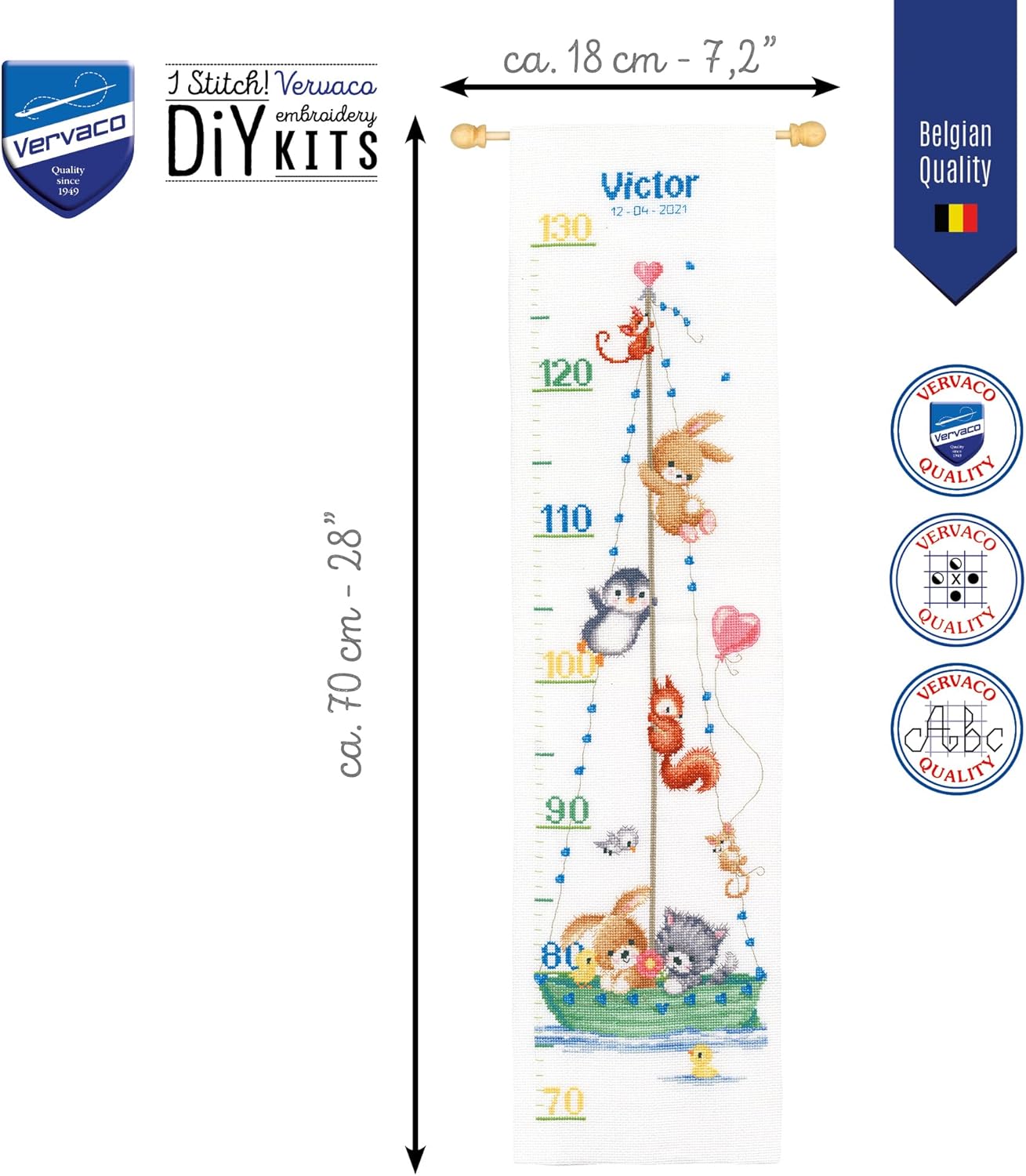 Vervaco Counted Cross Stitch kit Our Greatest Adventure Bar, 18x70cm, DIY
