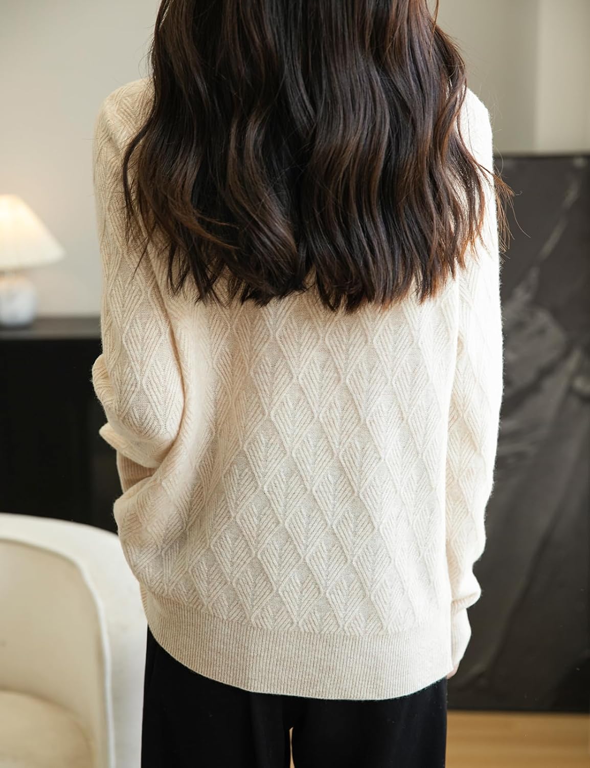 Chanyarn Women's 100% Merino Wool Sweater 2025 Fall Winter Fashion Turtleneck Warm Long Sleeve Cable Knit Sweater Tops - Image 6