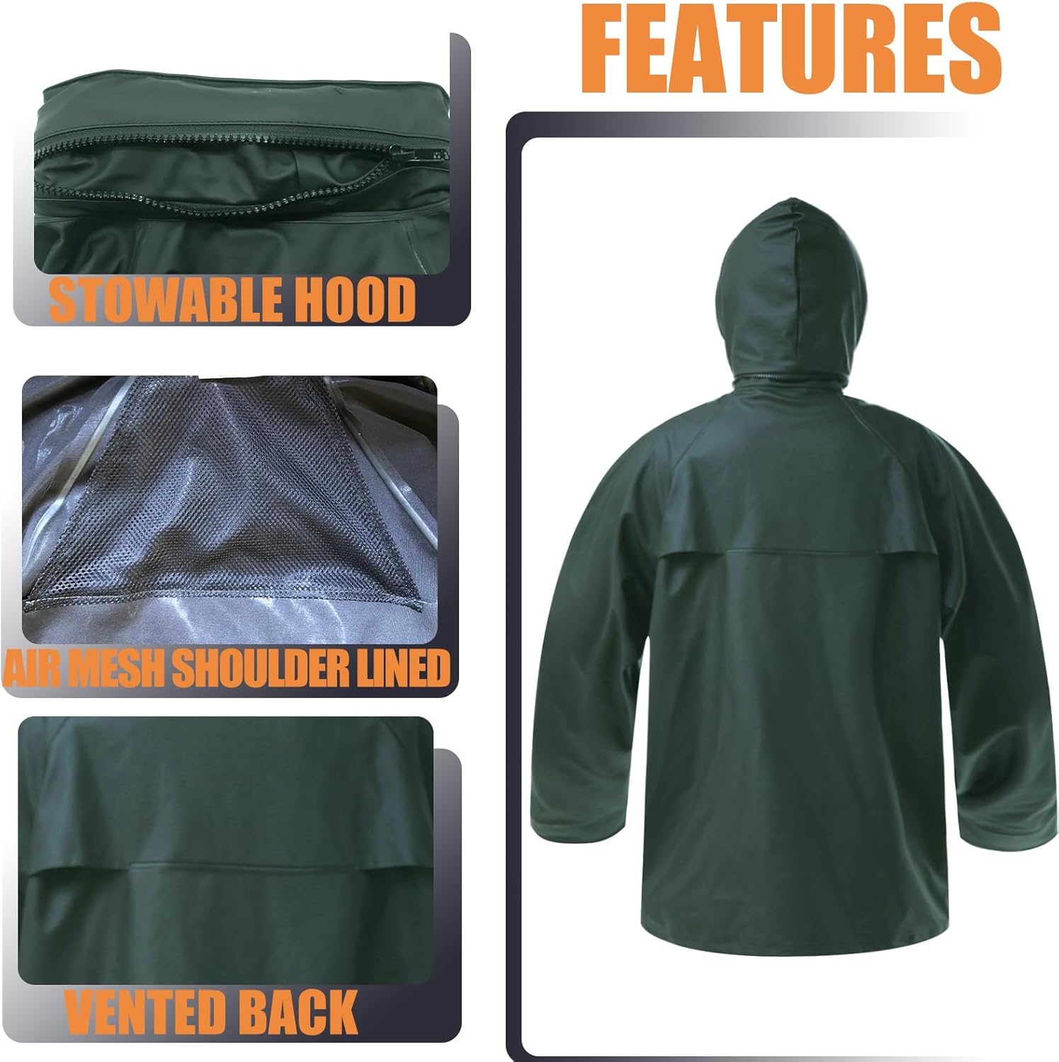 Rain Suit for Men Women Waterproof Rain Gear Jacket Pants Heavy Duty Raincoat for Outdoor Golf Fishing