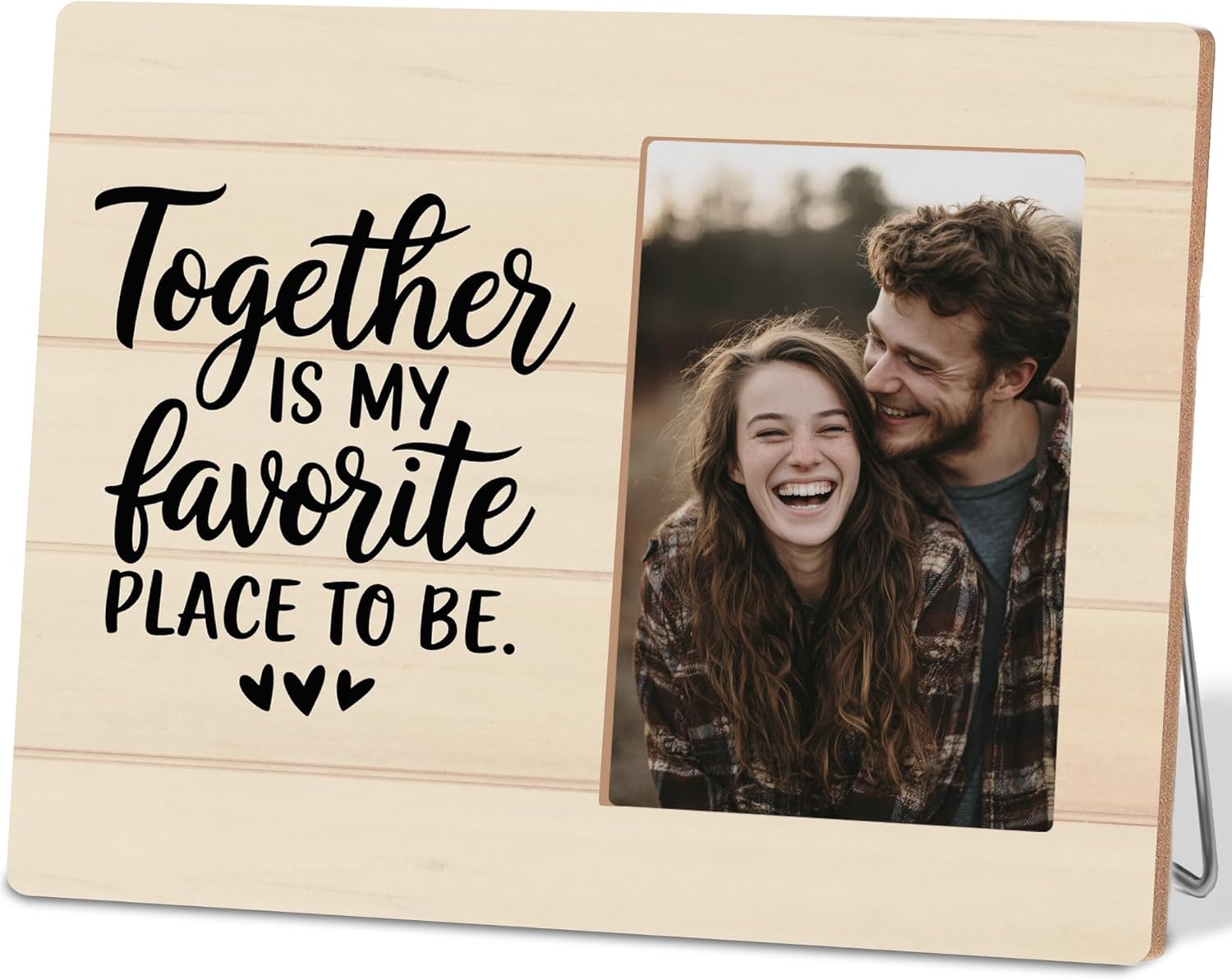 Hkclccf 'Together is My Favorite Place to Be' Couple Picture Frame - Engagement Wedding Gift Fits 4x6 Photos
