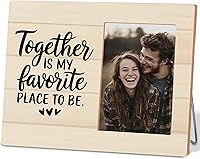 Hkclccf 'Together is My Favorite Place to Be' Couple Picture Frame - Engagement Wedding Gift Fits 4x6 Photos
