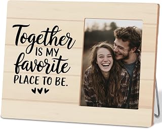 Hkclccf 'Together is My Favorite Place to Be' Couple Picture Frame - Engagement Wedding Gift Fits 4x6 Photos