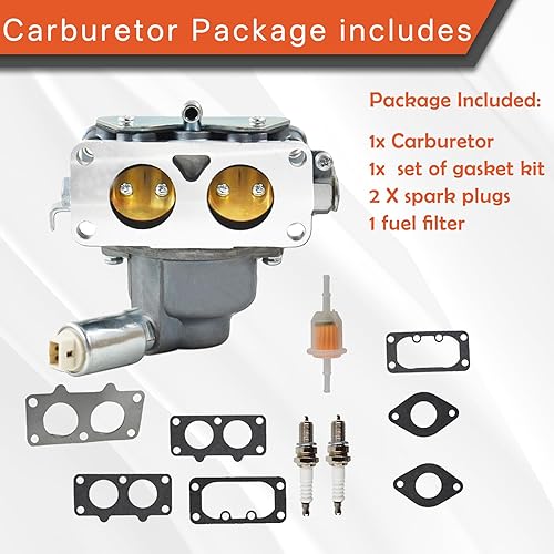 Miniatura 3 de Labwork 791230 Carburador con kit de juntas de repuesto para motores verticales V-Twin de 4 ciclos 20HP 21HP 23HP 24HP 25HP Reemplazo para 799230