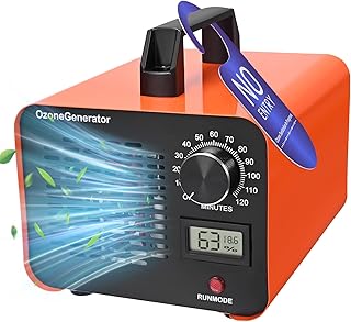 Generador de Ozono 60,000 mg/h para Casa y Coche, Purificador de Aire con Temporizador, Cubre Hasta 400 m² - Elimina Olores, Humo, Moho, COV, Formaldehído