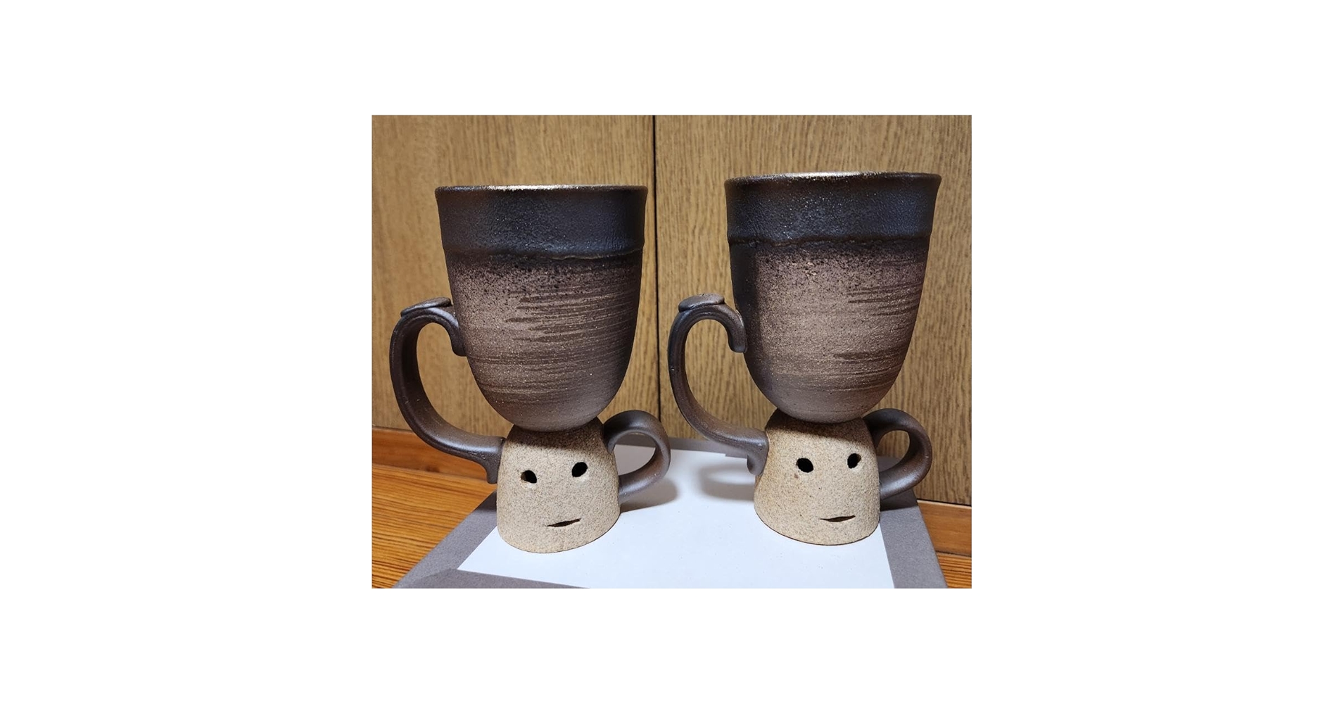 Amazon.co.jp: 備前金彩 備前焼 はにわ ペアマグカップ