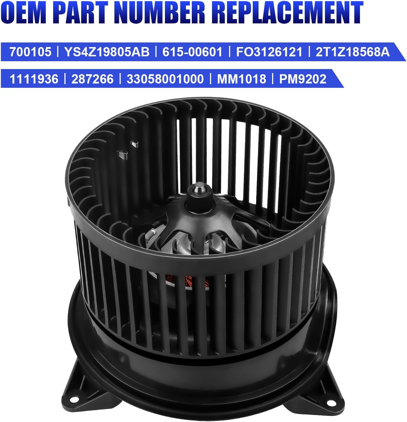 HVAC Blower Motor Fits for Ford Focus 2000 2001 2002 2003 2004 2005 2006 2007, 2010-2013 Ford Transit Connect AC Heater Blower Motor Fan Replaces# 700105, YS4Z 19805 AB