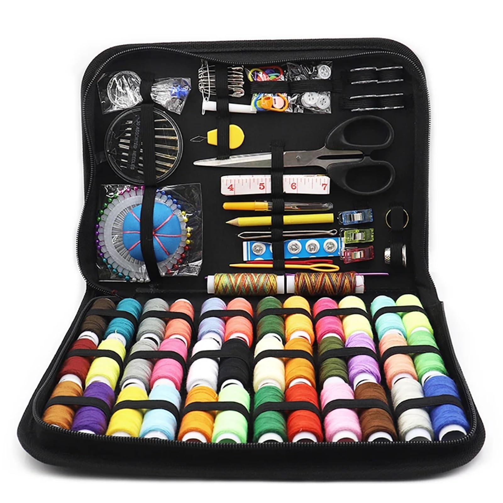 Set Cucito da Viaggio Completo Kit da cucito fai te, set di scatole multifunzione for trapuntatura a mano, filo ricamo, accessori for, kit(Sewing Kit A)