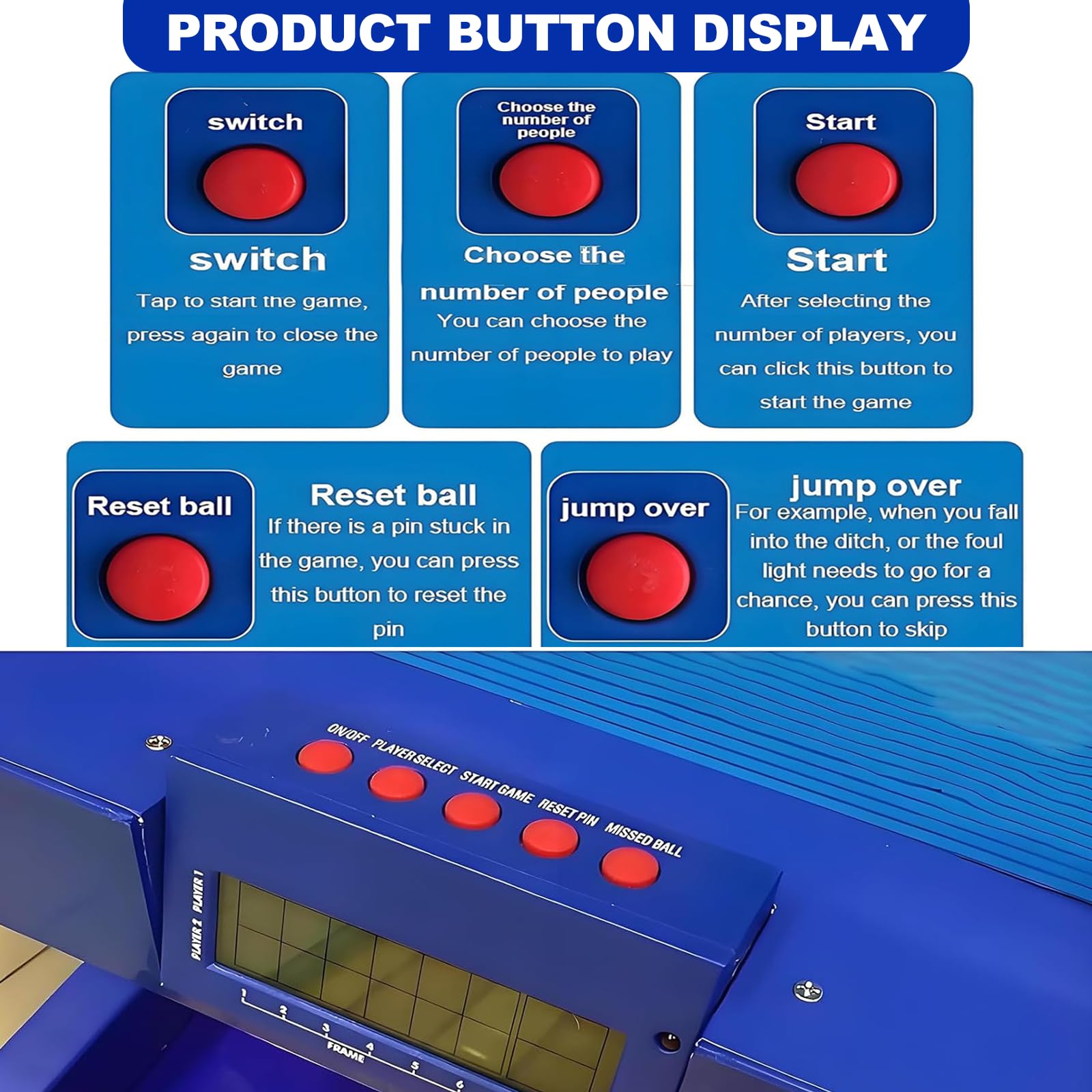 Gioco da Bowling Elettronico, Pista da Bowling Pieghevole per Interni, Set da Bowling Elettronico Pieghevole, Gioco Interattivo per Bambini E Adulti 2m
