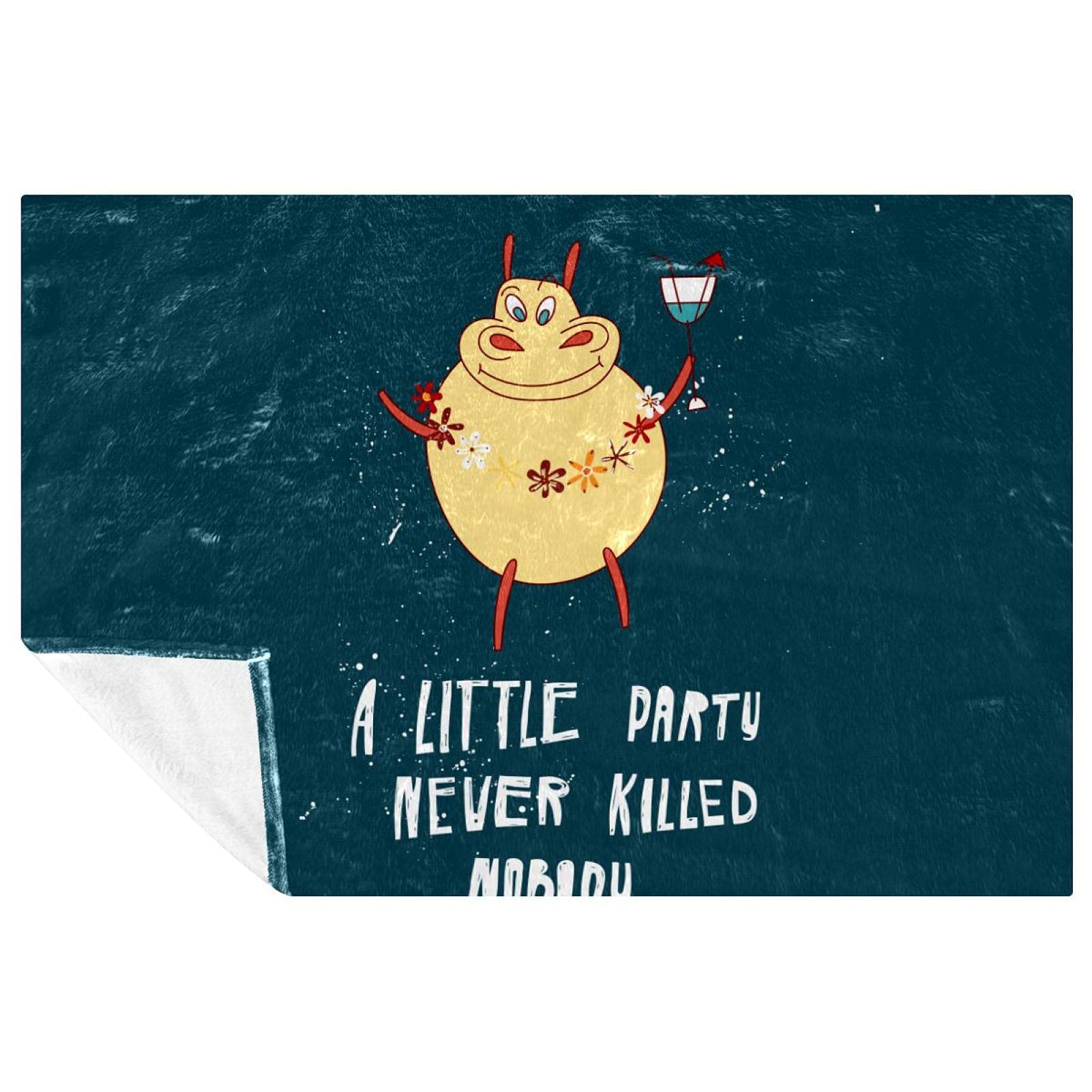 Couverture imprimé hippopotame haut de gamme plaid lit et canapé 150x100 cm