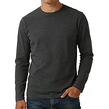 Men's Long Sleeve T-Shirts Cotton Crewneck Tee