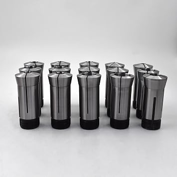 15-Pack Precision 5C Round Collet Set Fit for Machining Turning