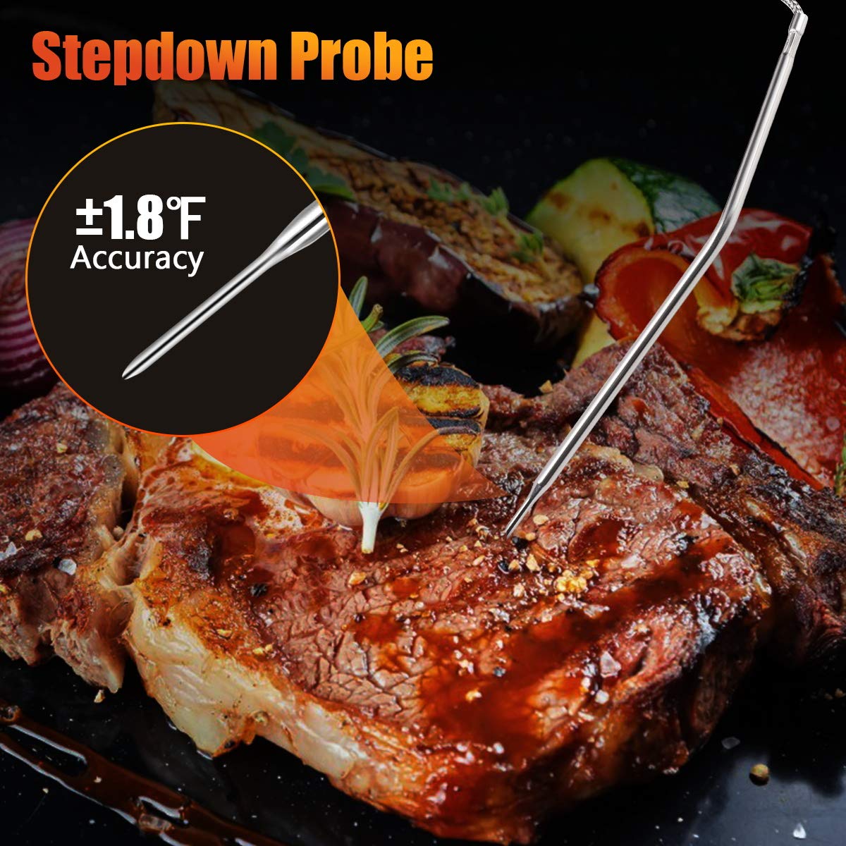 🔥 Crazy Deals Wireless Meat Thermometer, Accurate Fast Read Digital Grill Thermometer with Dual Probes Temperature & Time Alarm, 328FT Remote Probe Thermometer for Grilling Smoking Oven BBQ Kitchen Food Cooking 