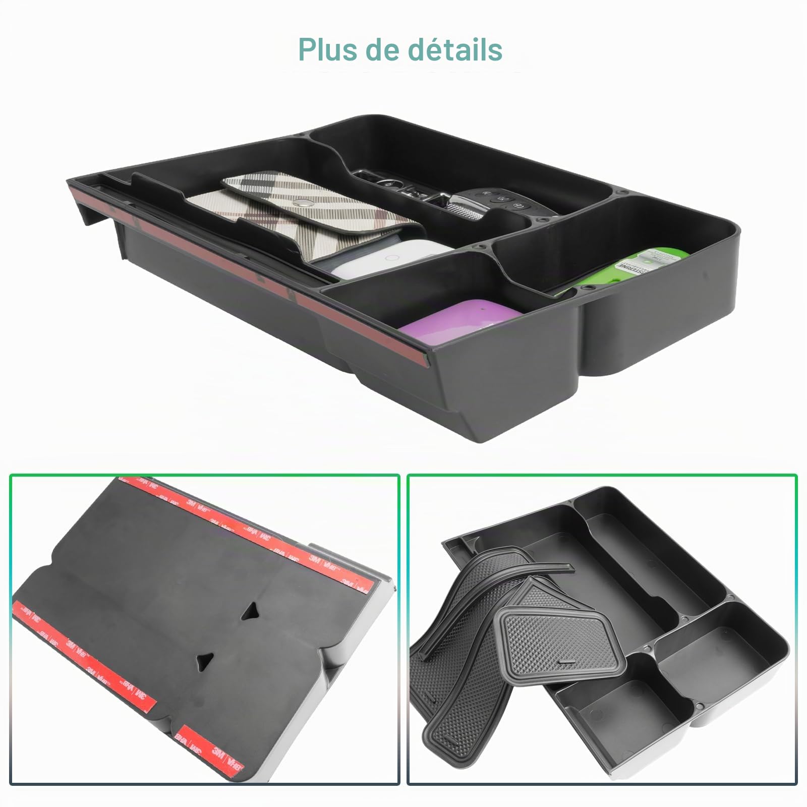 GAFAT Dacia Sandero 3/Stepway 3/Dacia Jogger 2021-2024 2025 8" Boîte de Rangement Console Centrale, Sandero 3 Stepway 8" Media Nav derrière l'Écran Plateau Organisateur, Dacia Sandero 3 Accessoires