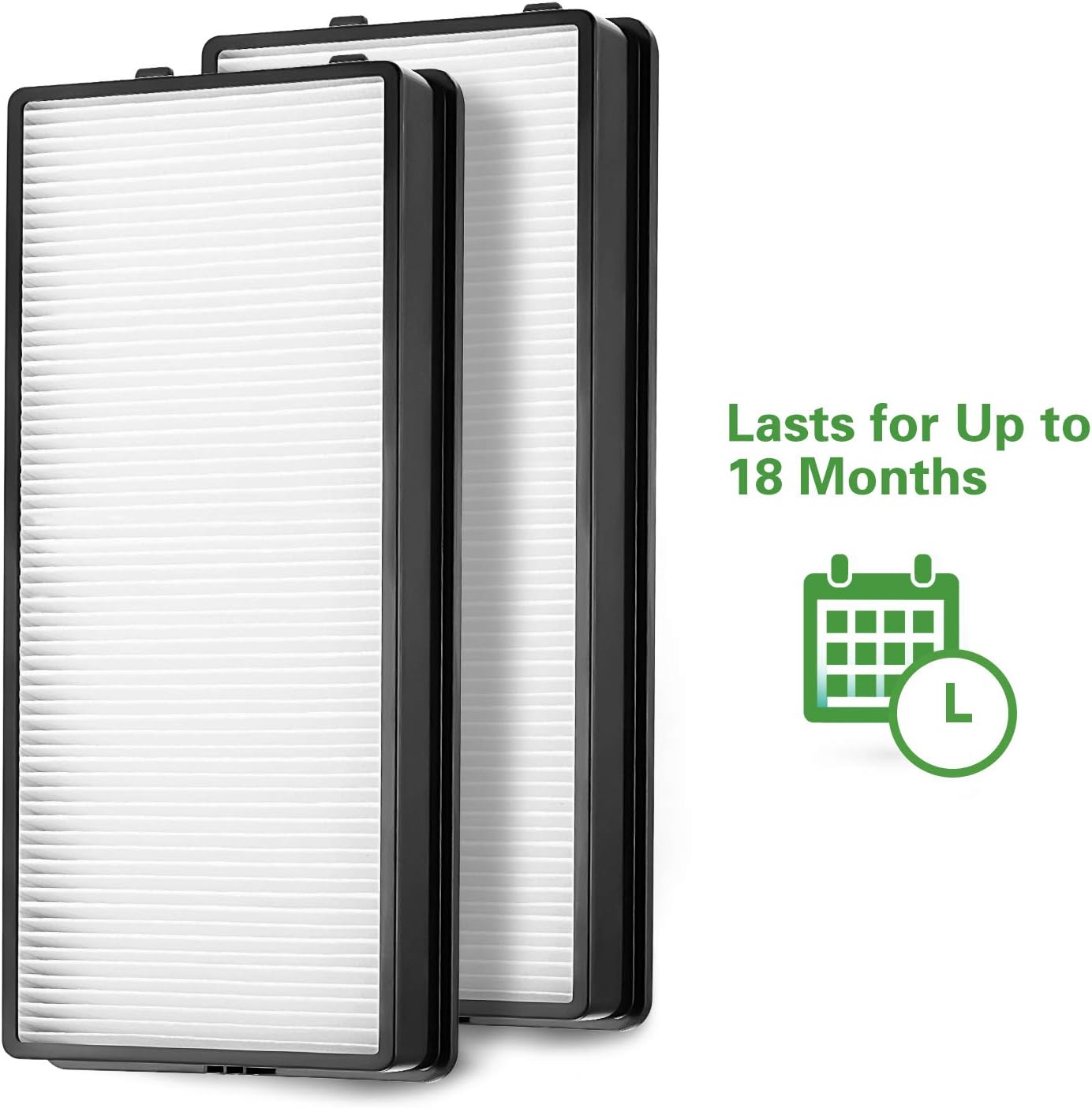LINNIW HEPA Filter Replacement Compatible for HoMedics Tower Air Purifier AT-PET01, AT-PET02, and AR-45 (2 pack)