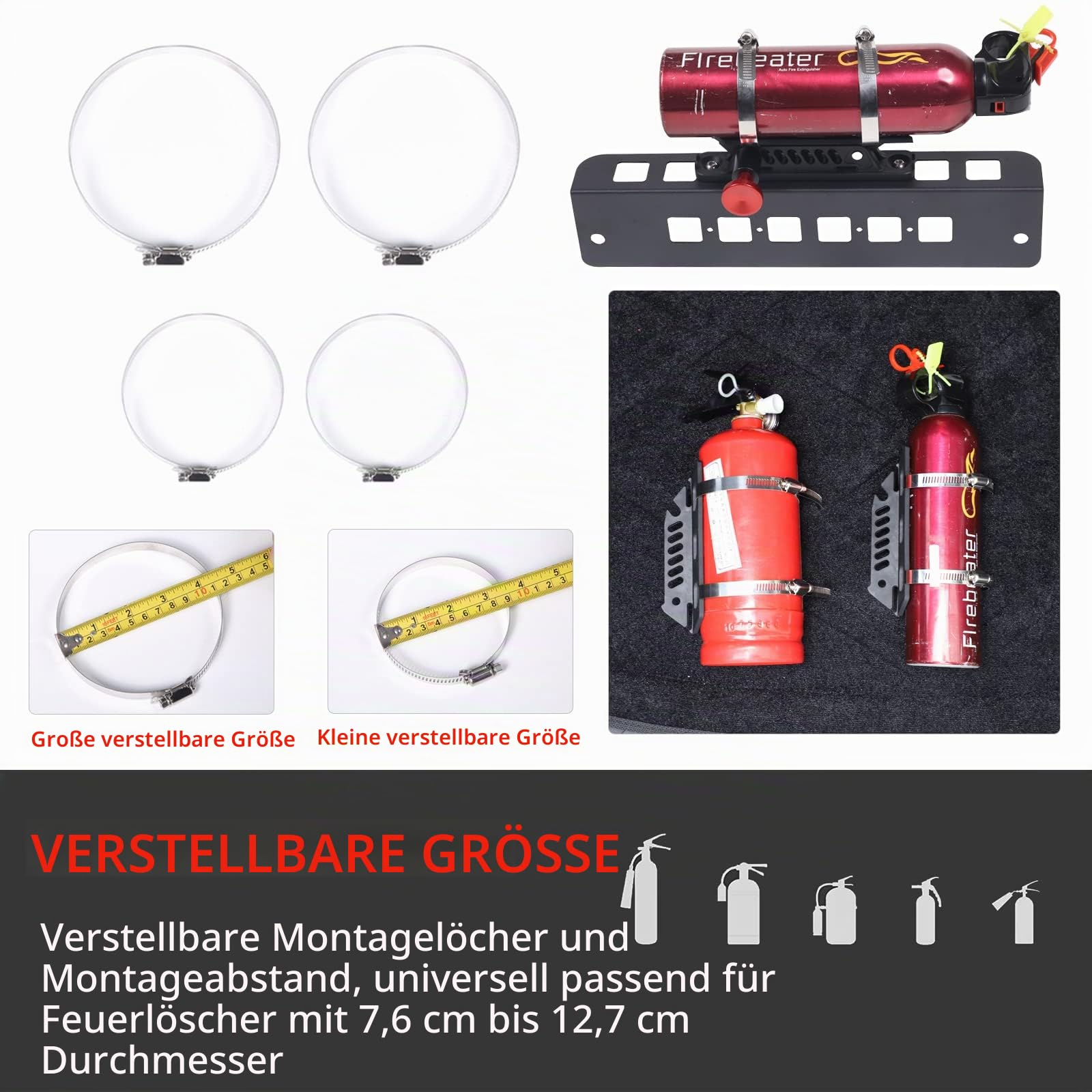 Feuerlöscher-Halterung, stabile Halterung für Auto, Boot, LKW, tragbarer Feuerlöscher-Ständer, Auto-Feuerlöscher-Halterung Feuerlöscher-Halterung, stabile Halterung für Auto, Boot, LKW, tragbarer Feuerlöscher-Ständer, Auto-Feuerlöscher-Halterung