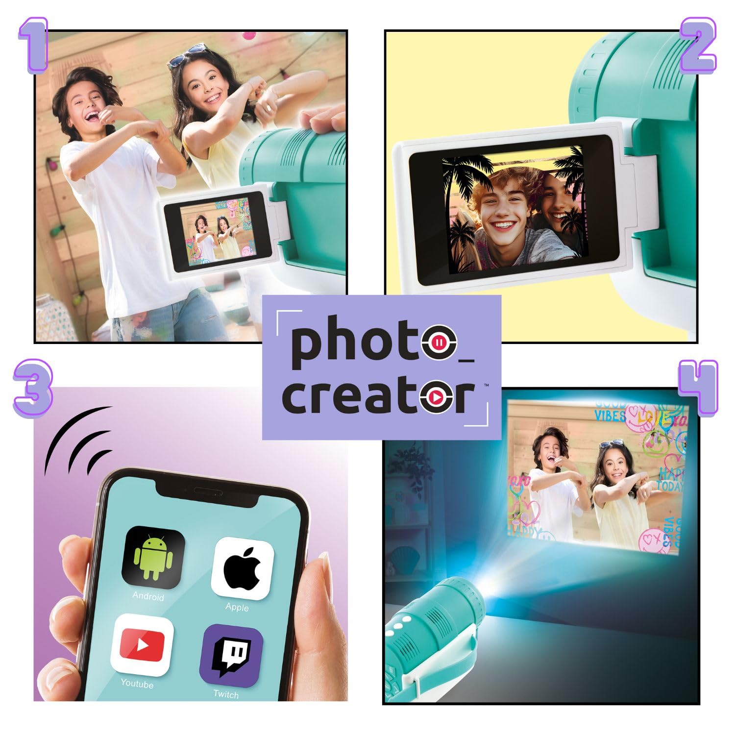Photo Creator Camera Projector, Blau, 2.4 inches - Image 4