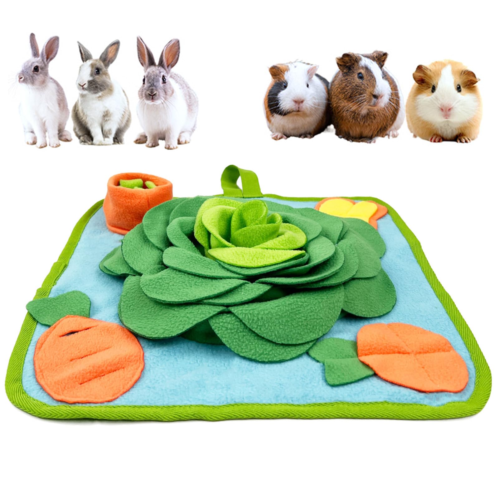 PLUSHCEWT Snuffle Mat for Dogs Snuffle Mat for Puppies Dog Snuffle Mat Rabbit Foraging Mat Interactive Feeding Mats for Medium Small Dogs Small Animals for Boredom Mental Stress Relief (A