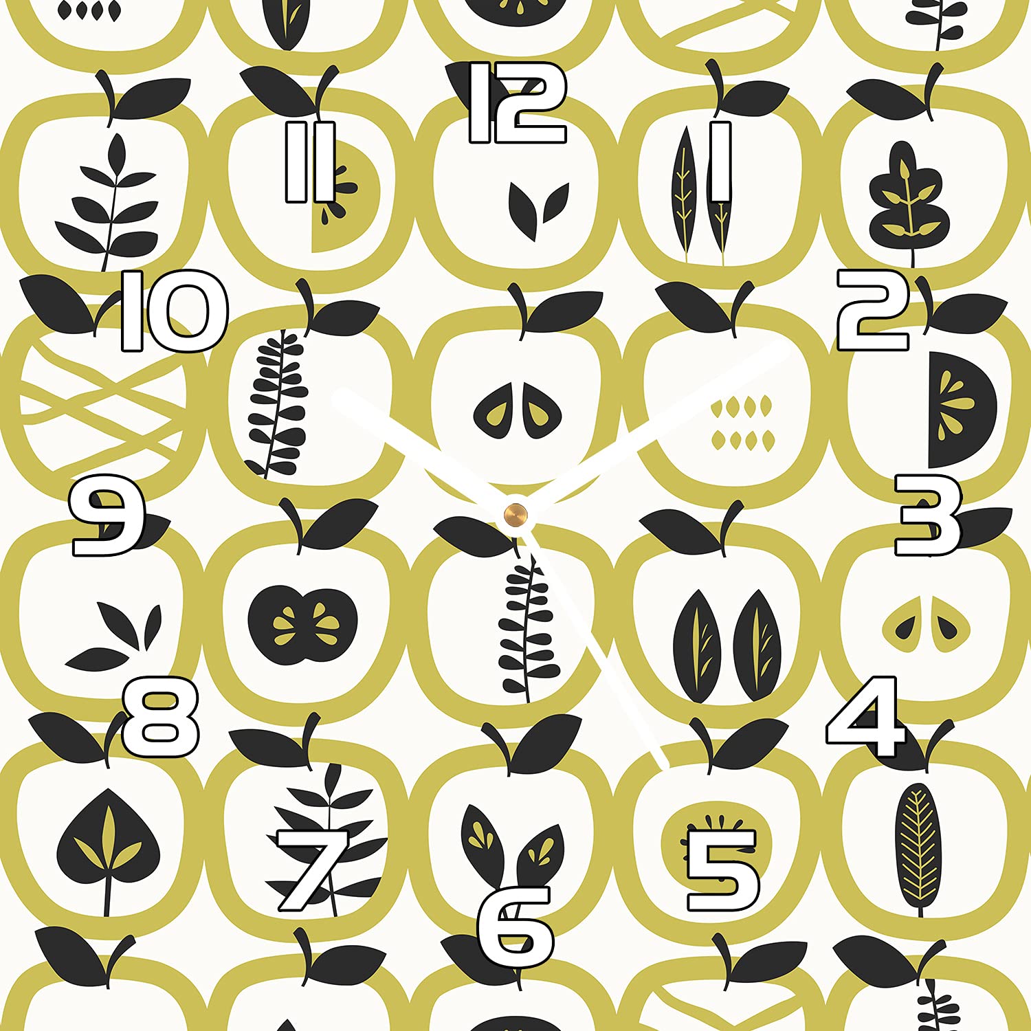Horloge en verre cuisine salon Coloray pendule murale moderne fruits