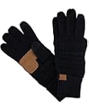 C.C Unisex Cable Knit Winter Warm Anti-Slip Touchscreen Texting Gloves