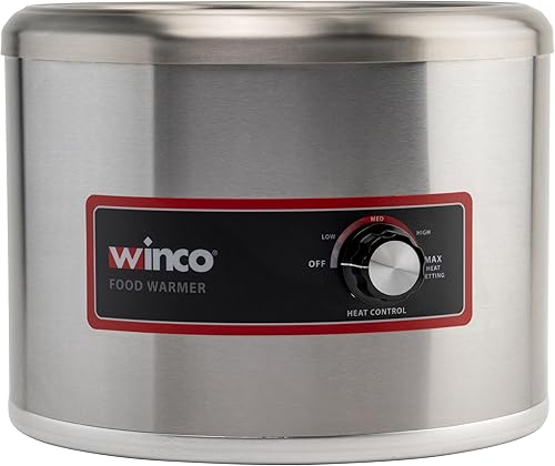 Miniatura 7 de Winco FW-7R500 Calentador eléctrico redondo de alimentos, 7 cuartos de galón, acero