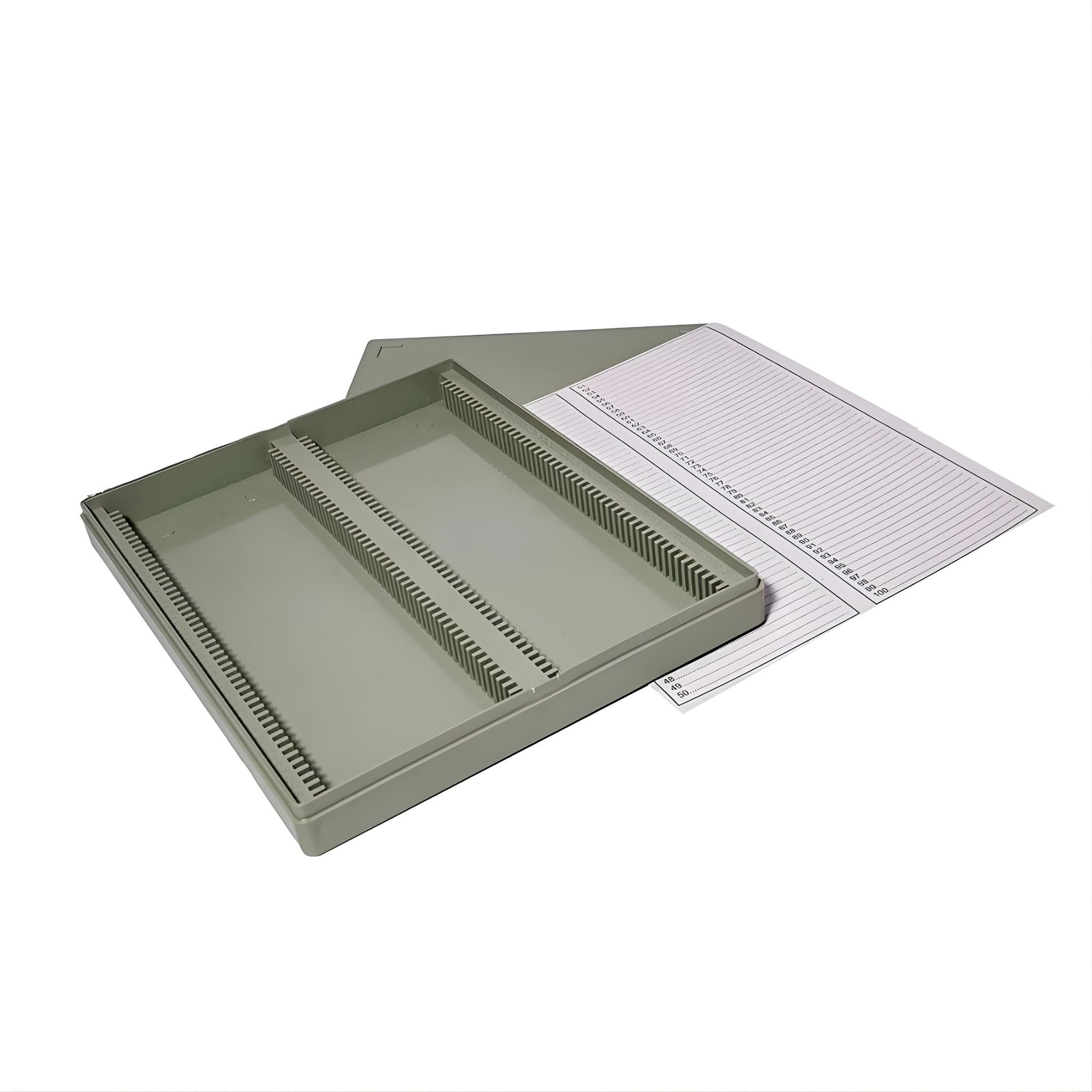 Microscope Slide Box | Polystyrene Storage Case for 100 Slides | Ideal for Lab, Medical, hospital