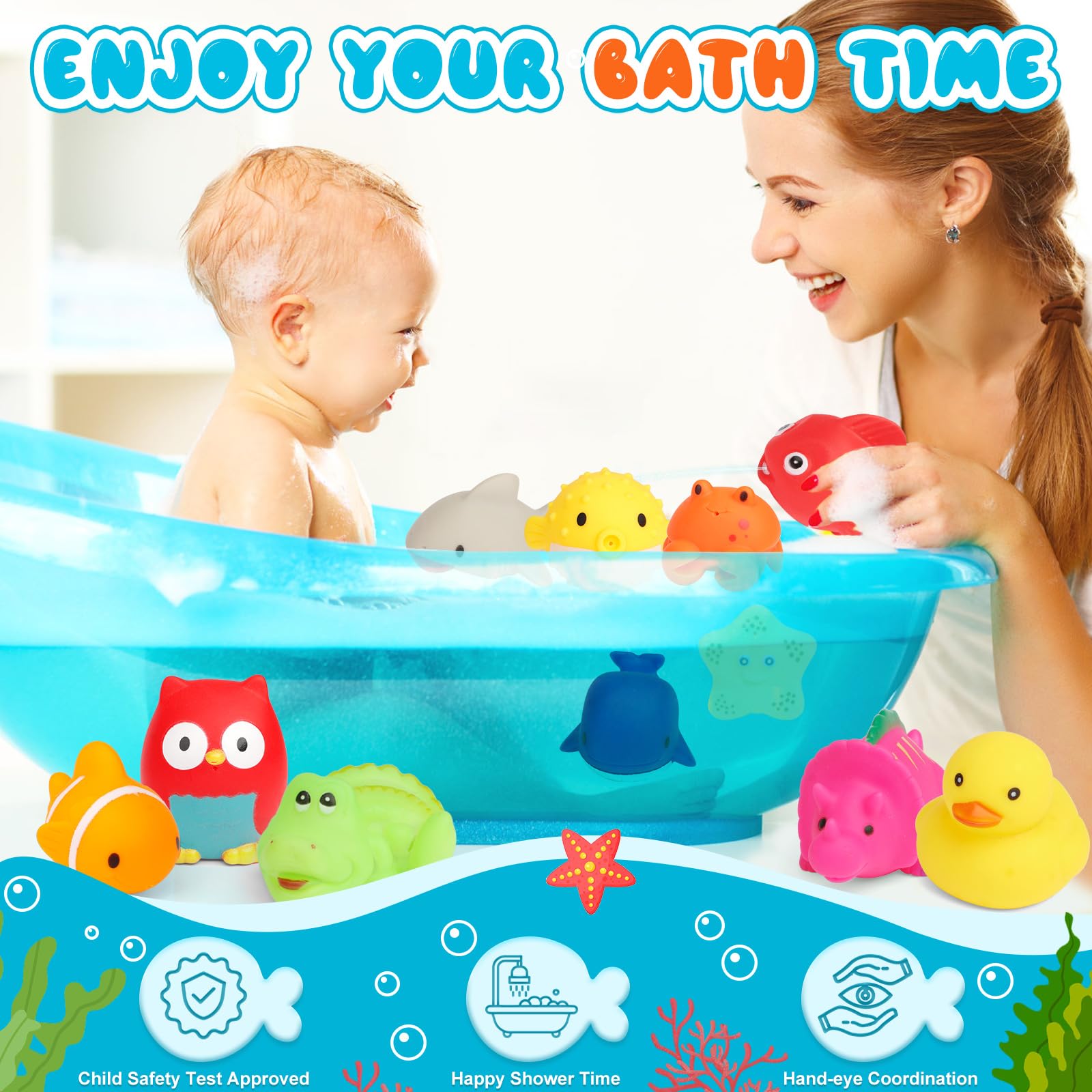 18PCS Bath Toys For Toddler, Bathtub Sound Toys, Bath Time Cute - View #2